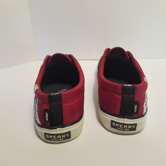 Sperry - Mens Cloth Shoes - Red/Black Size 11 1/2 - Picture 11 of 13